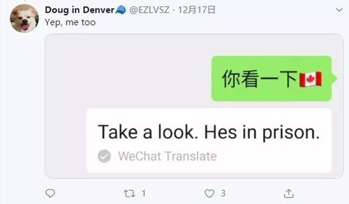 從“加拿大國旗”到“他在監(jiān)獄中” 微信翻譯烏龍與官方致歉的背后